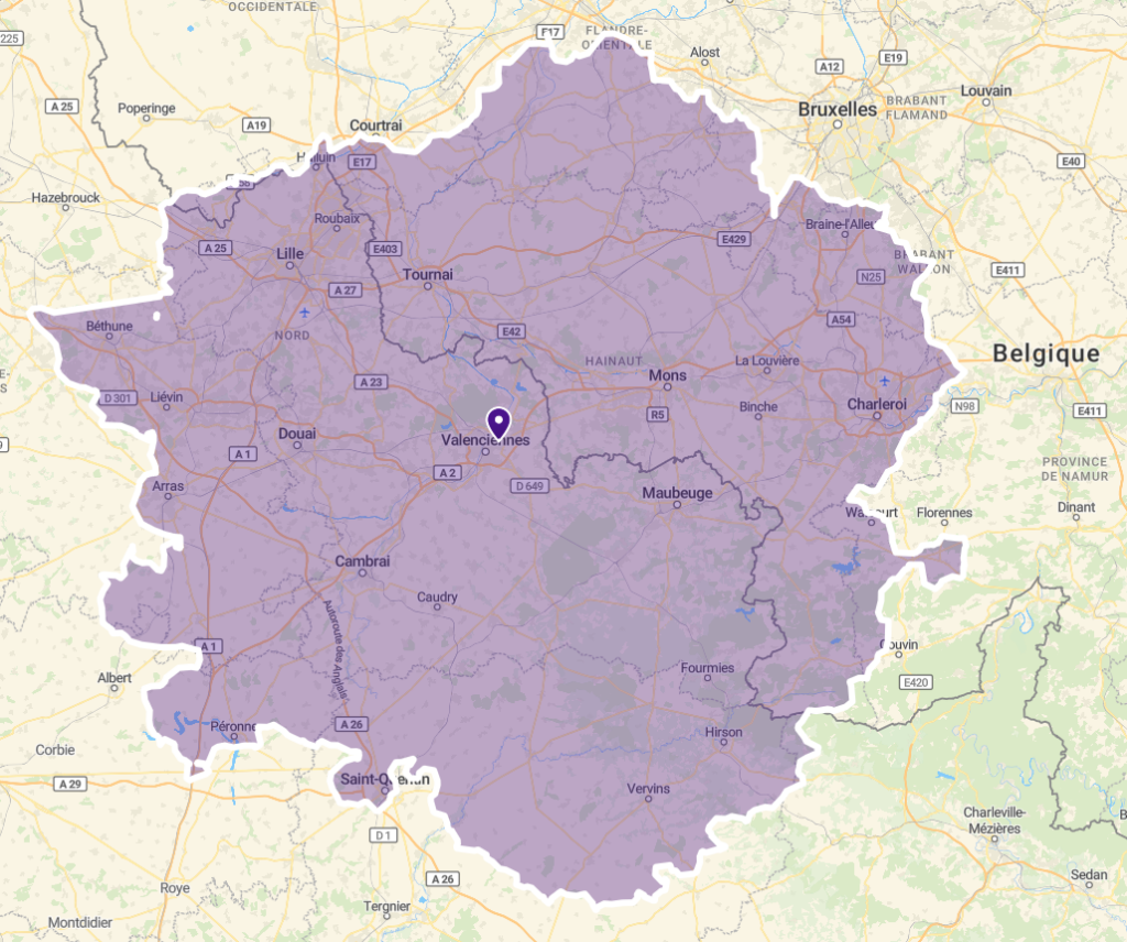 Déplacements : Valenciennes, Lille, Maubeuge, Le Quesnoy, Mons, Tournai, Dour, Cambrai, Béthune, Lens ... Cabinet : Saint-Saulve
